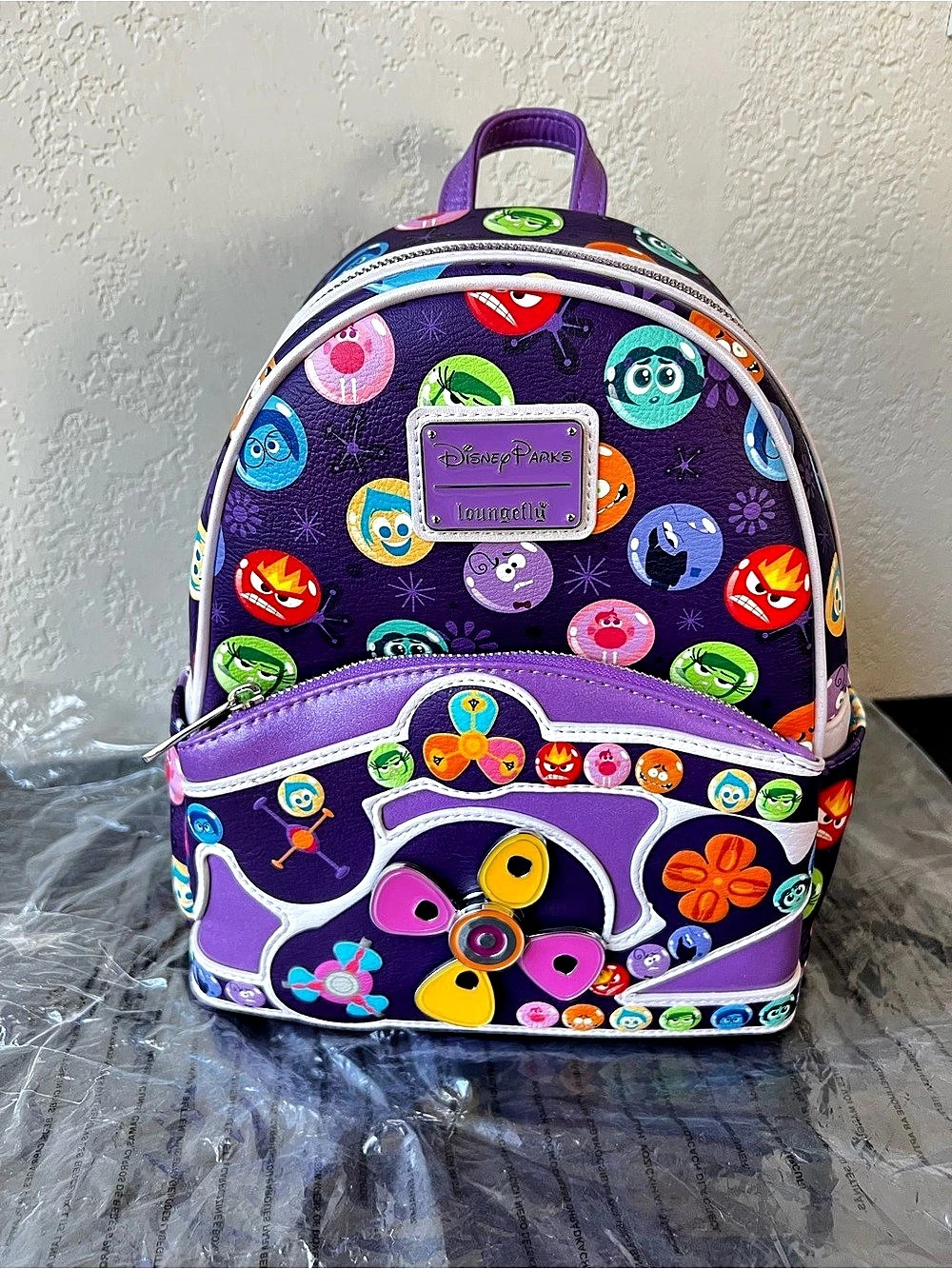 Disney Parks Loungefly Inside Out 2 Core Memories Spinning Wheel Backpack - NWT